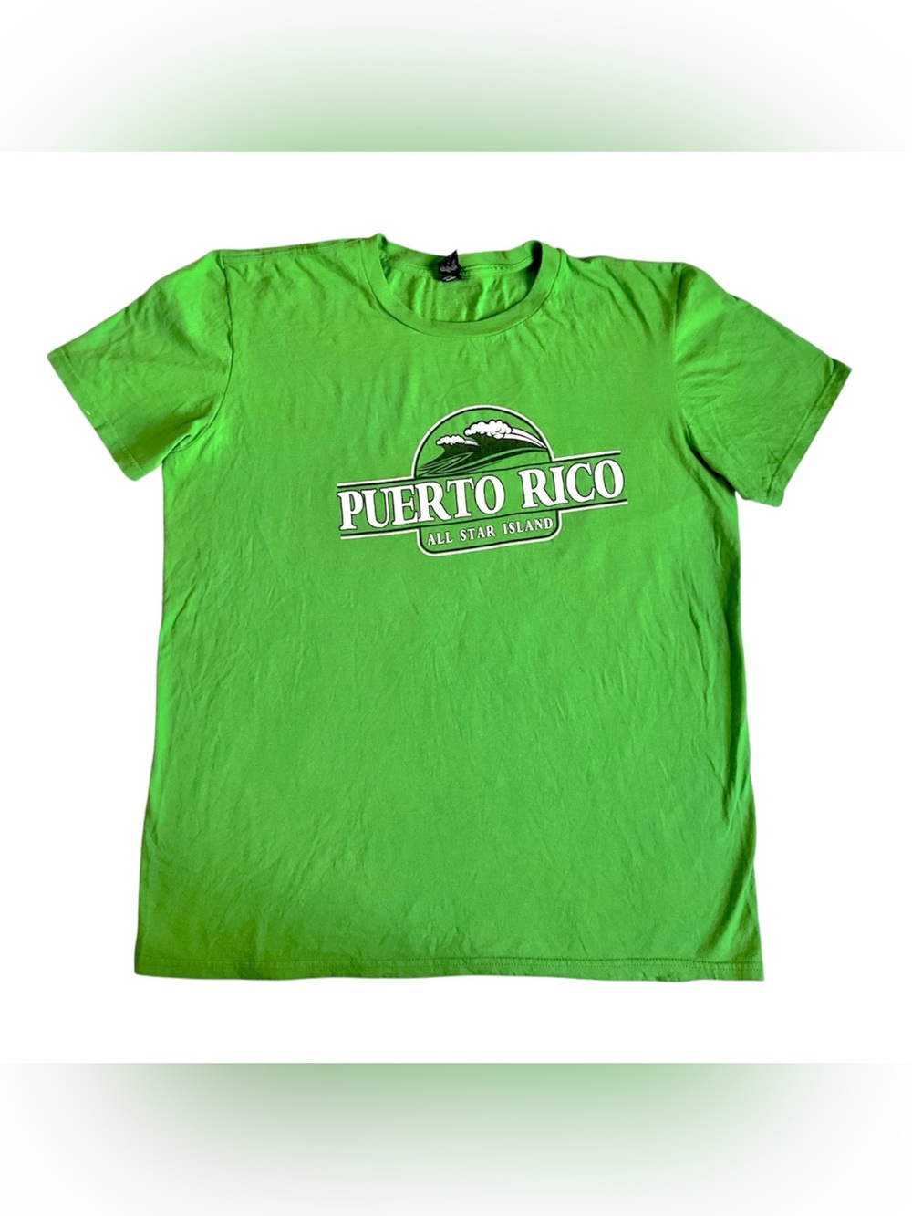 Anvil Light Green Puerto Rico Graphic Short Sleeve Tee